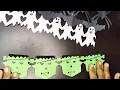 Handmade Halloween Paper Cut-Out Decorations Spooky Wall Window Decor DIYcraft Ghosts Bats