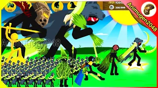 NEW OVERGROWZ SICKLEBEAR, XIPHOS, WRATHNAR vs SAVAGE FINAL BOSS | Stick War Legacy | Animugen2048