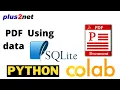 Creating PDF in Colab Platform using SQLite Database table data with image