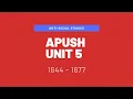 APUSH AP US History Unit 5 Overview 1844-1877
