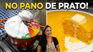 CUSCUZ NO PANO DE PRATO, SEM CUSCUZEIRA