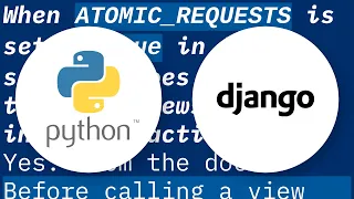 Django Transactions ATOMIC - REQUESTS