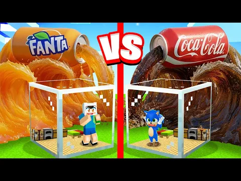 Video Thumbnail: FANTA vs COCA COLA TSUNAMİSİ 🌊 ENES ve BEBEK SONİC CAM SIĞINAKTA HAYATTA KALMA SAVAŞI 😱 Minecraft