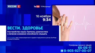 «Вести. Здоровье», расстройство слуха: причины, диагностика и лечение снижения способности слышать