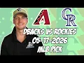 Arizona Diamondbacks vs Colorado Rockies 26 MLB Pick Prediction MLB Betting Tips