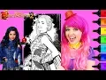 Coloring Evie Descendants 2 Auradon Disney Coloring Page Prismacolor Markers KiMMi THE CLOWN