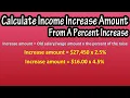 How To Calculate Salary Hourly Wage Increase Amount From A Percent Percentage Raise Explained