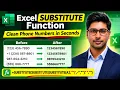 Excel SUBSTITUTE Function Clean Phone Numbers in Seconds Excel Data Cleaning