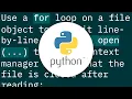 How can I read large text files line by line without loading them into memory