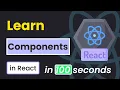 React JS components in 100 seconds - Beginner