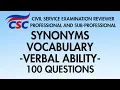 CSE Reviewer 2026 Synonyms Verbal Ability 100 Questions