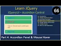 JQueryUI Accordion Part 4 - Open Accordion Panel on Mouse Hover JQuery Tutorials