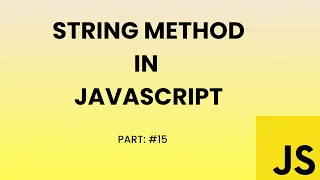 String Method in JavaScript Hindi Part