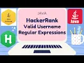 HackerRank Java Valid Username Regular Expression Certification Gold Badge