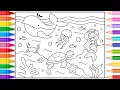 How to Draw Under the Sea Animals for Kids Under the Sea Drawing and Coloring Page Kids