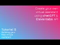 Creating a Virtual Assistant in python openai tutorial 5 your first virtual assistant