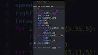 J alphabet using turtle in Python