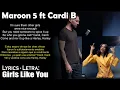 Download Lagu Maroon 5 - Girls Like You ft Cardi B (Lyrics English-Spanish) (Inglés-Español)