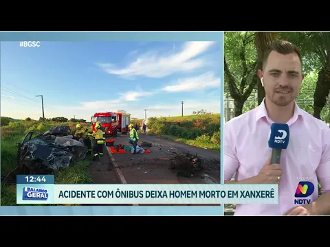 Tragédia em Xanxerê: homem perde a vida em grave acidente com ônibus