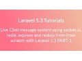 Laravel 5 3 Real time Chat application using socket io and nodejs PART-1