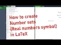 Number sets symbols in Making the Real Numbers symbol