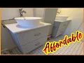 Install IKEA bathroom cabinets