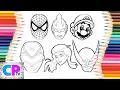 Wolverine Power Rangers Spiderman Iron Man Coloring Pages Tv How to Color Superheroes Heads