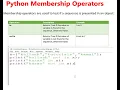 Python Membership Operators Membership Operator in Python Python Tutorial Beginners in Hindi 21