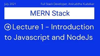 MERN Stack Course - Lecture 1