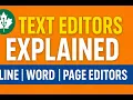 Computer Fundamentals Text Editors Line Word Page Easy Explanation for Beginners