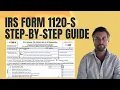 How to Fill Out Form 1120-S for 2021 Step-by-Step Instructions