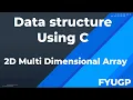 Two Dimensional array Multidimensional array data structure using c FYUGP Calicut University 3rd sem