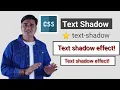 How to shadow text in CSS CSS Text Shadow