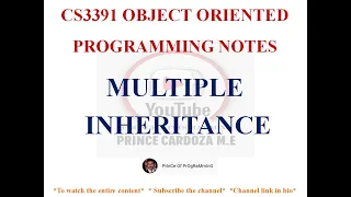 MULTIPLE INHERITANCE IN JAVA NOTES CS3391 OBJECT ORIENTED PROGRAMMING NOTES