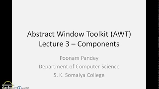 AWT LECTURE 3 Label Button Checkbox