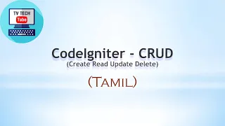 CodeIgniter - CRUD Create Read Update Delete