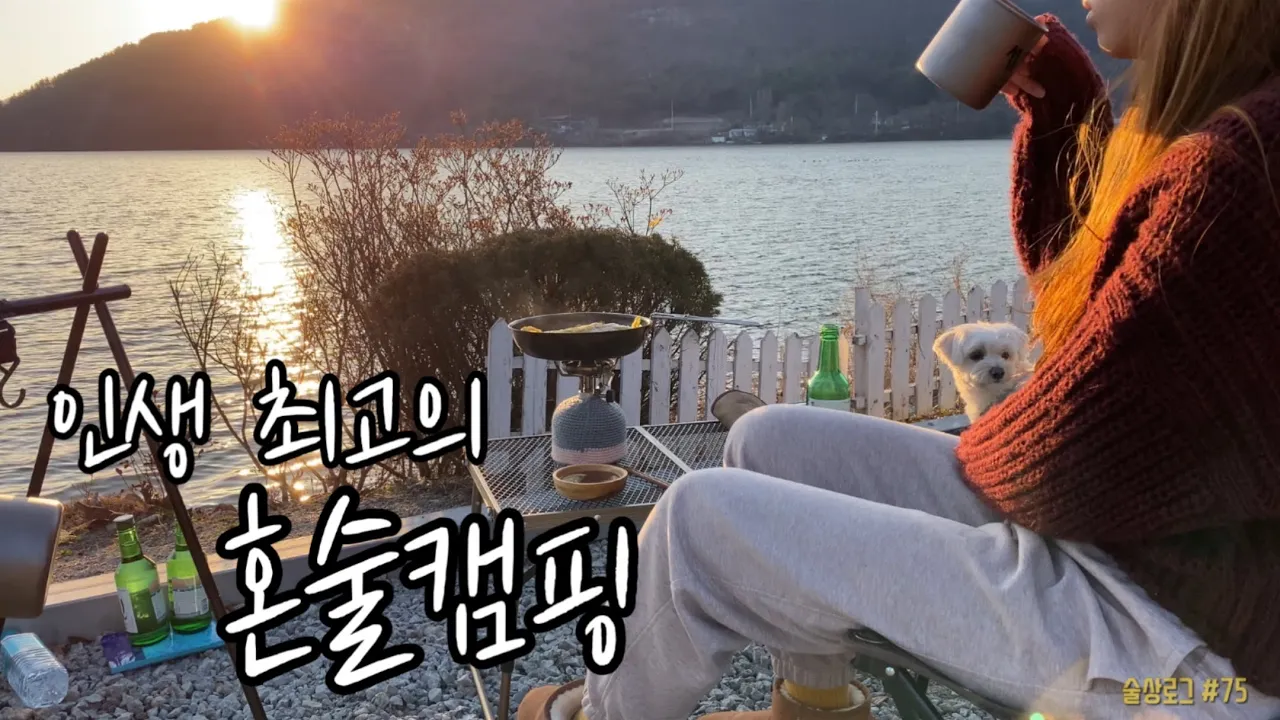 [술상로그] 캠핑VLOG | 인생캠핑으로 남을 계룡산 사계절 캠핑장에서 솔로캠핑! 배추술찜으로 낮술, 부대찌개 술먹방, 불멍하며 군고구마 굽기 | Solo camping サムネイル