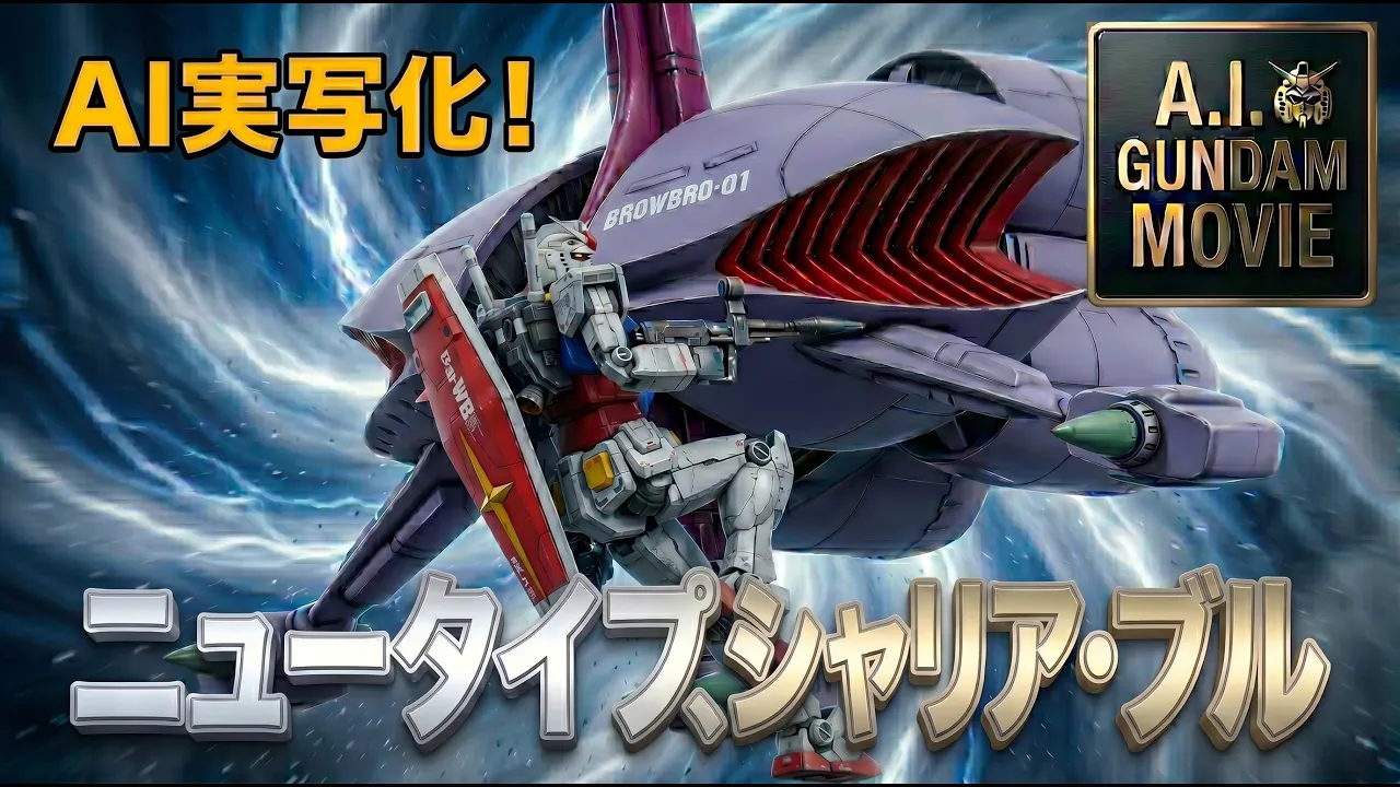 Mobile Suit Gundam: “Newtype, Charia Bull” — AI GUNDAM MOVIE This Gunpla moves! “Braw”