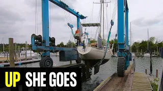 ATLAS GETS LIFTED, ENGINE & Boat Work, Plus New Fridge At LAST, Ep70