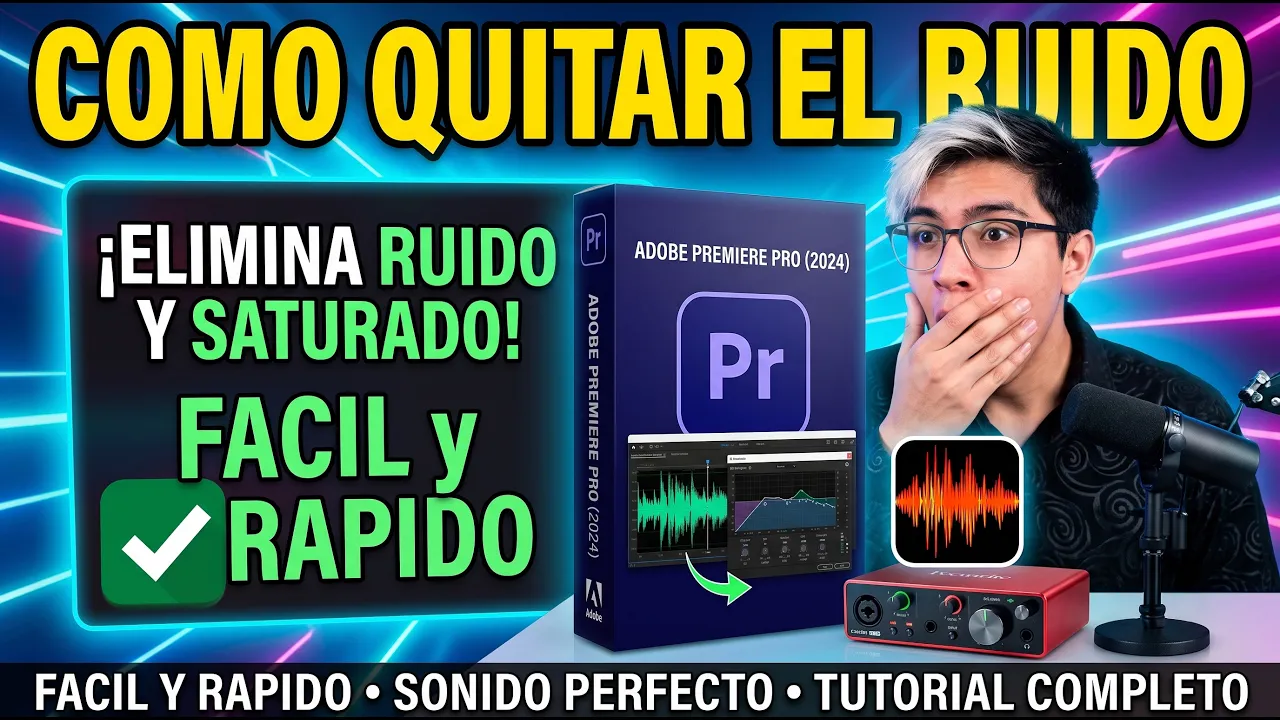 Cómo QUITAR RUIDO y CHASQUIDOS de Audio en Premiere Pro (Fácil y Rápido)