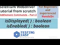 isDisplayed and isEnabled in