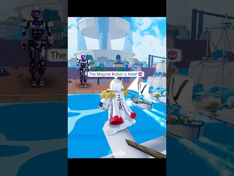BloxFruits Magnet Robot Vs Marines 🥶 #bloxfruits #roblox