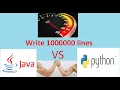 Java vs Python Writing 1000000 lines Speed test