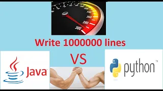 Java vs Python Writing 1000000 lines Speed test
