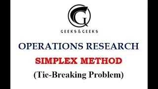 Operations Research - Simplex Method Tie-Breaking Problem