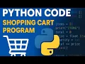 Shopping cart program using python Beginner