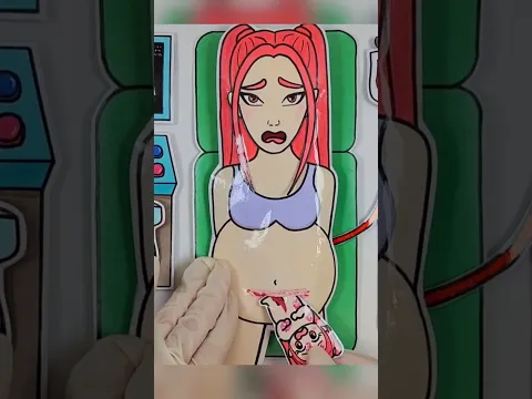 KPop Demon Hunters Mira Pregnancy process🤰 delivery of a newborn #종이놀이 #kpopdemonhunters #asmr