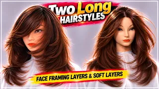EASY! FACE FRAMING LAYERS & SOFT LAYERS | LONG LAYERED HAIRCUTS | POTONG RAMBUT LAYER PANJANG