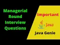 Managerial Round Interview Questions Behavioral Interview Questions And Answers Java Genie
