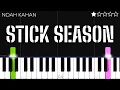 Download Lagu Noah Kahan - Stick Season | EASY Piano Tutorial